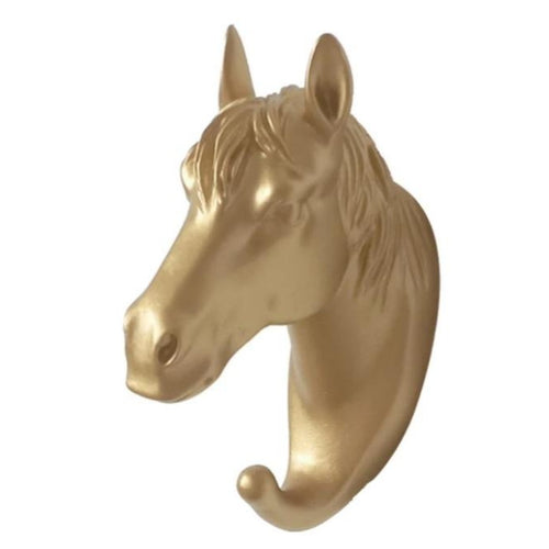 Dierenkop Wandhaak Paard Wit Goud Zwart Wandkapstok Wanddecoratie Muurdecoratie Kapstok Haak