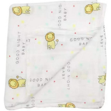 Afbeelding in Gallery-weergave laden, Hydrofiele Luier XL Doek Swaddle 70% Bamboe 30% Katoen Jongen Meisje Baby Doeken – Leeuw 120x120 cm
