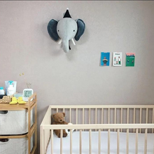 Afbeelding in Gallery-weergave laden, Olifant Dierenkop Hoed Dierenhoofd Wanddecoratie Muurdecoratie Jongen Meisje Babykamer Kinderkamer Accessoires
